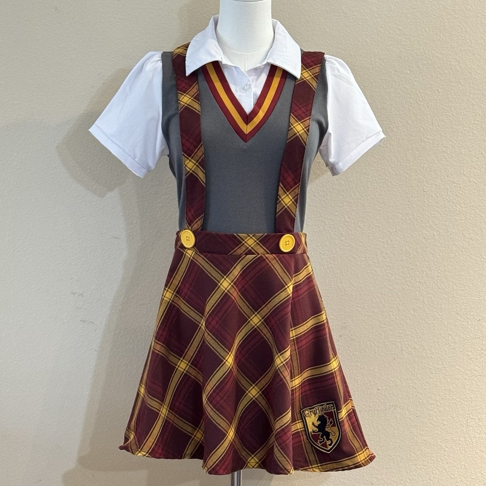 Spirit Gryffindor Costume Dress Womens Harry Potter Hogwarts School Uniform - Picture 2 of 12
